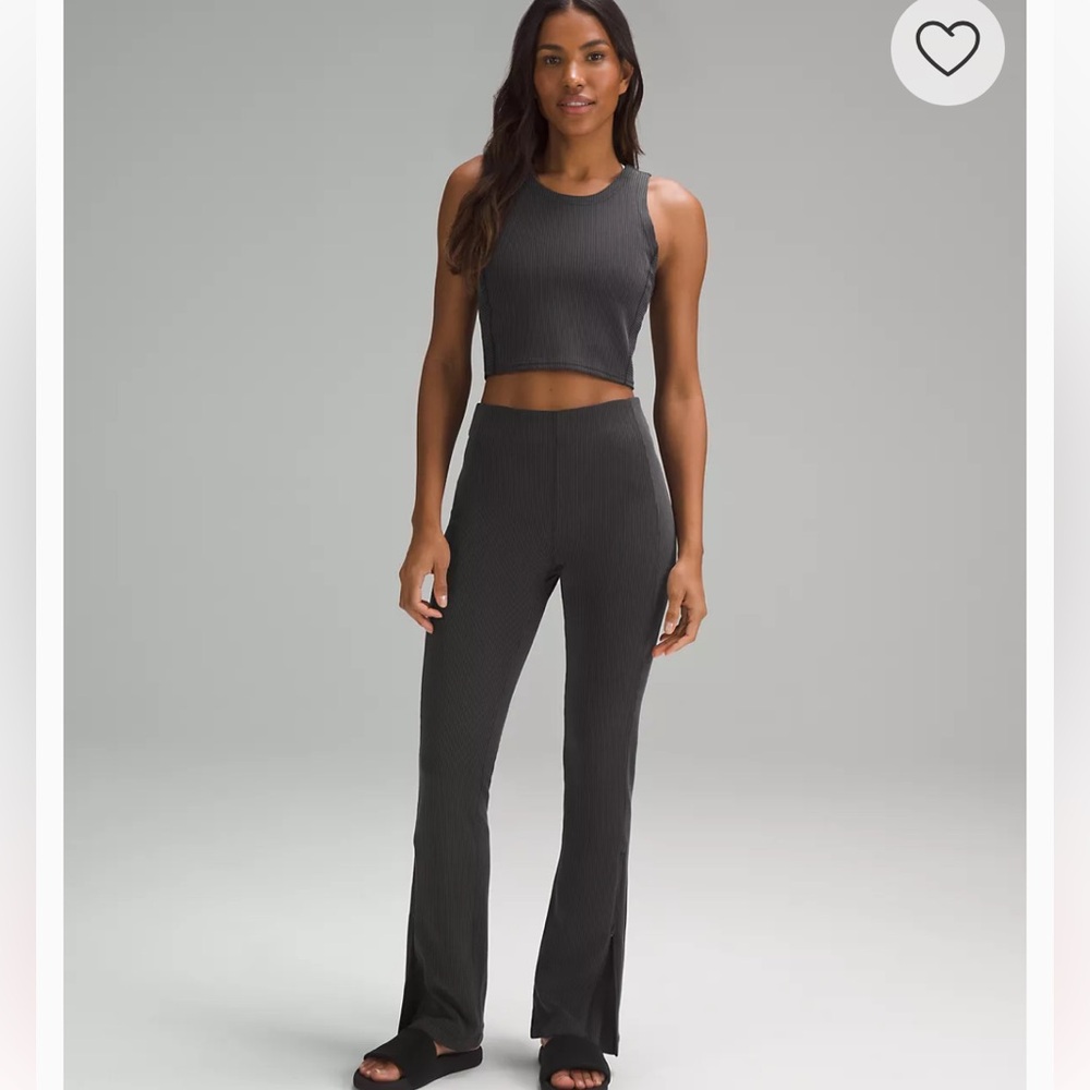 NWT Lululemon Ribbed Softstreme Zip-Leg High-Rise Pant